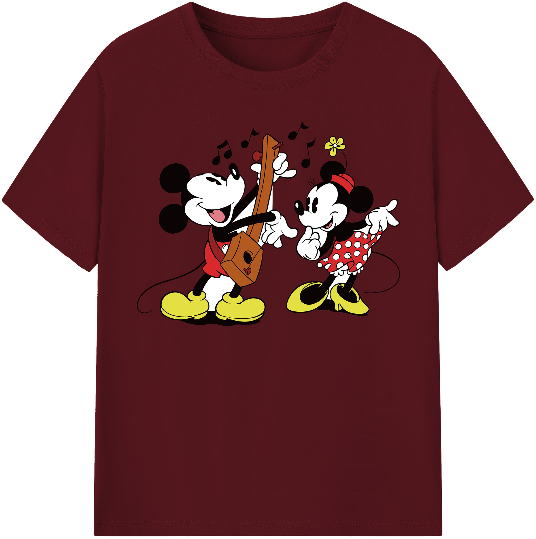 （画像用） ミッキーマウス Mickey Mouse 綿100％半袖Tシャツ（フロントプリント）